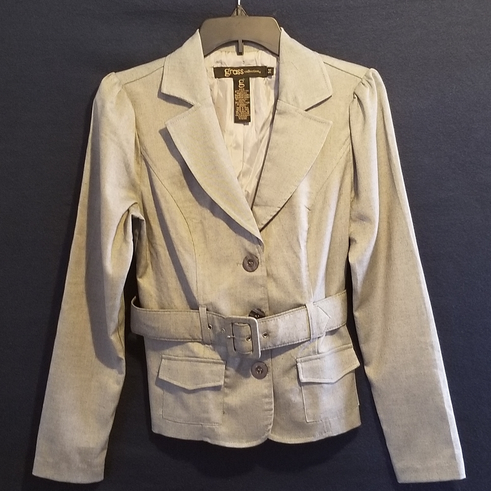 Grass Collection Blazer with Matching Belt